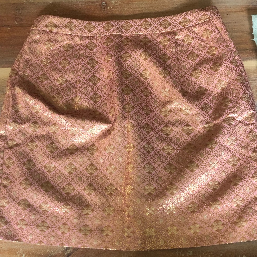 JCREW Metallic Jacquard Mini Skirt